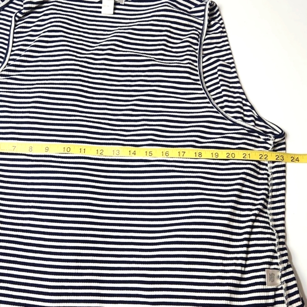 Christopher & Banks Sleeveless Stripped Cardigan - Picture 10 of 11